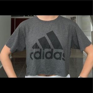 Gray Adidas Crop ❥